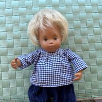 Bluse für Sasha Baby, Gingham Muster, mit Klettverschluss