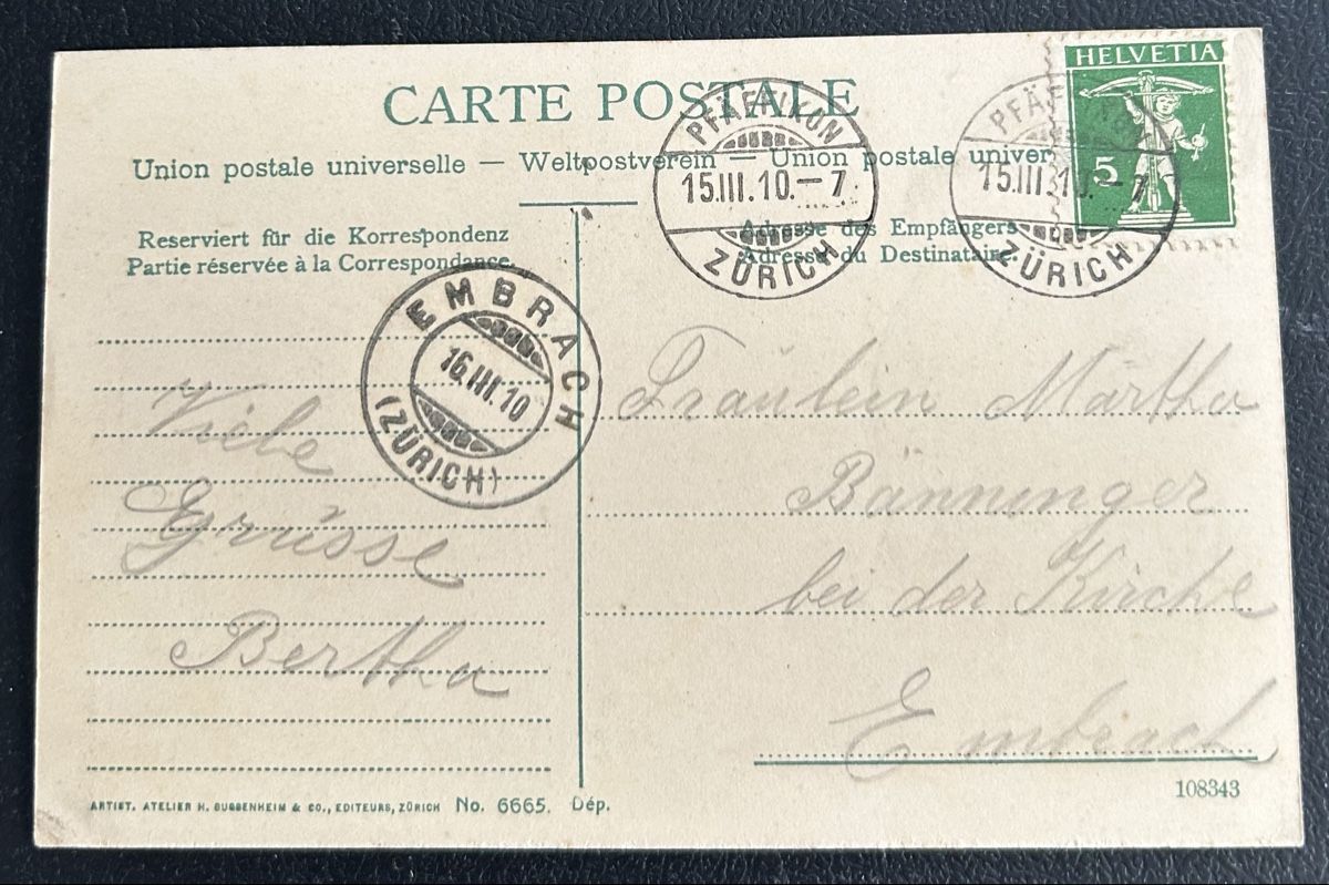 Cartoline postali: Pfäffikon ZH Dorfpartie  – Usato da Horw venduto da Tellbub 1