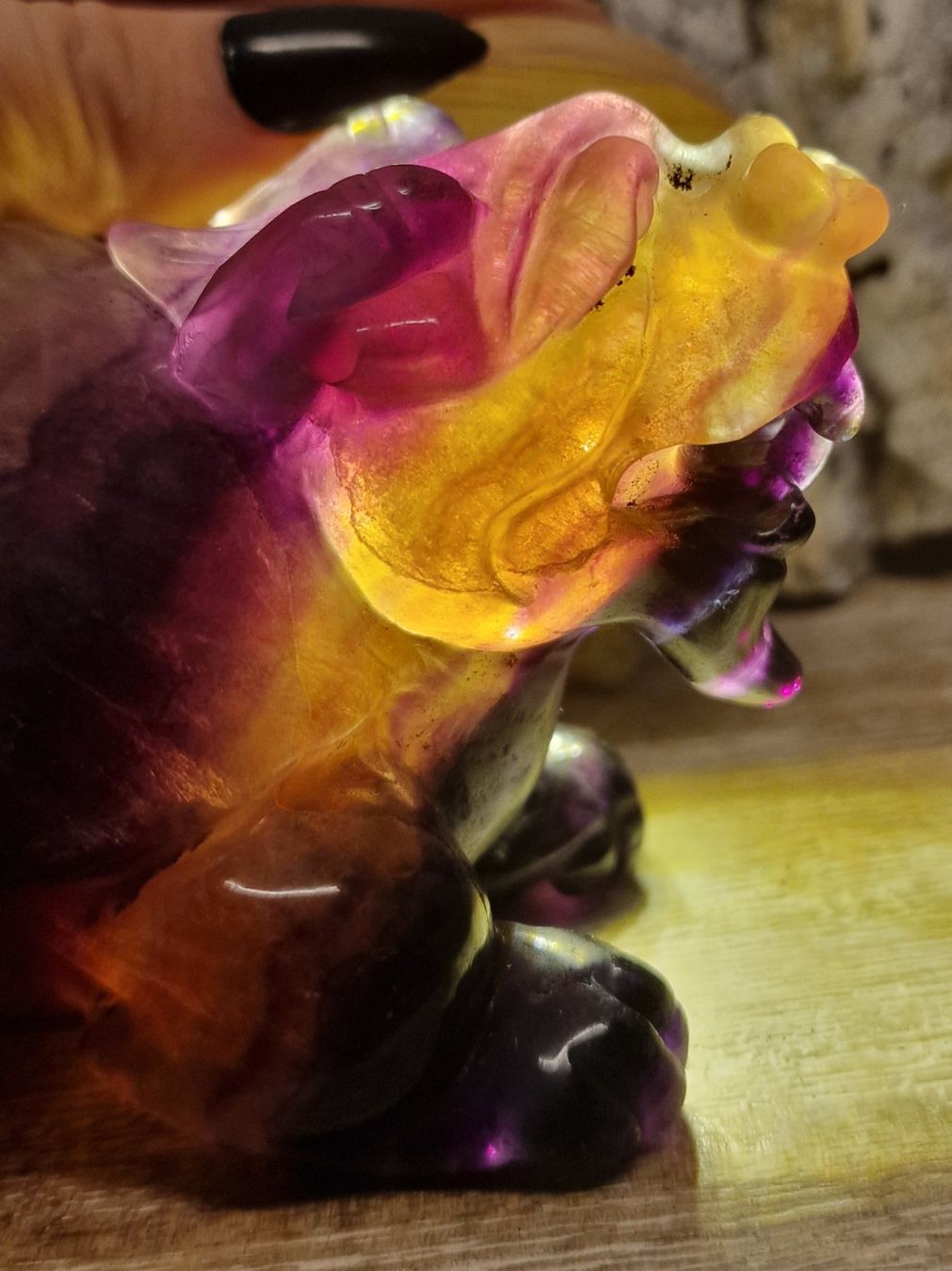 Minerali & Pietre curative: Longgui Drachenschildkröte aus Fluorit 895g – Nuovo (secondo la descrizione) da Matzingen venduto da Shay_Crystalz 4