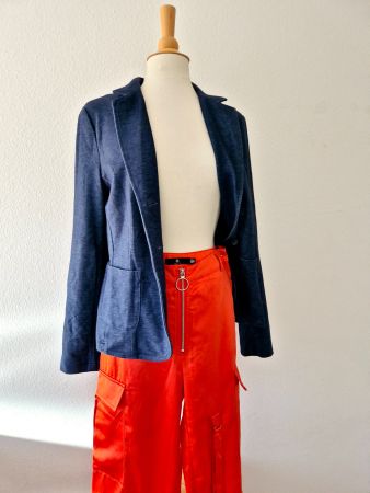 OPUS JACKE BLAZER JEANSBLAU BLAU 44 L , TOP ZU BLUSE SHIRT
