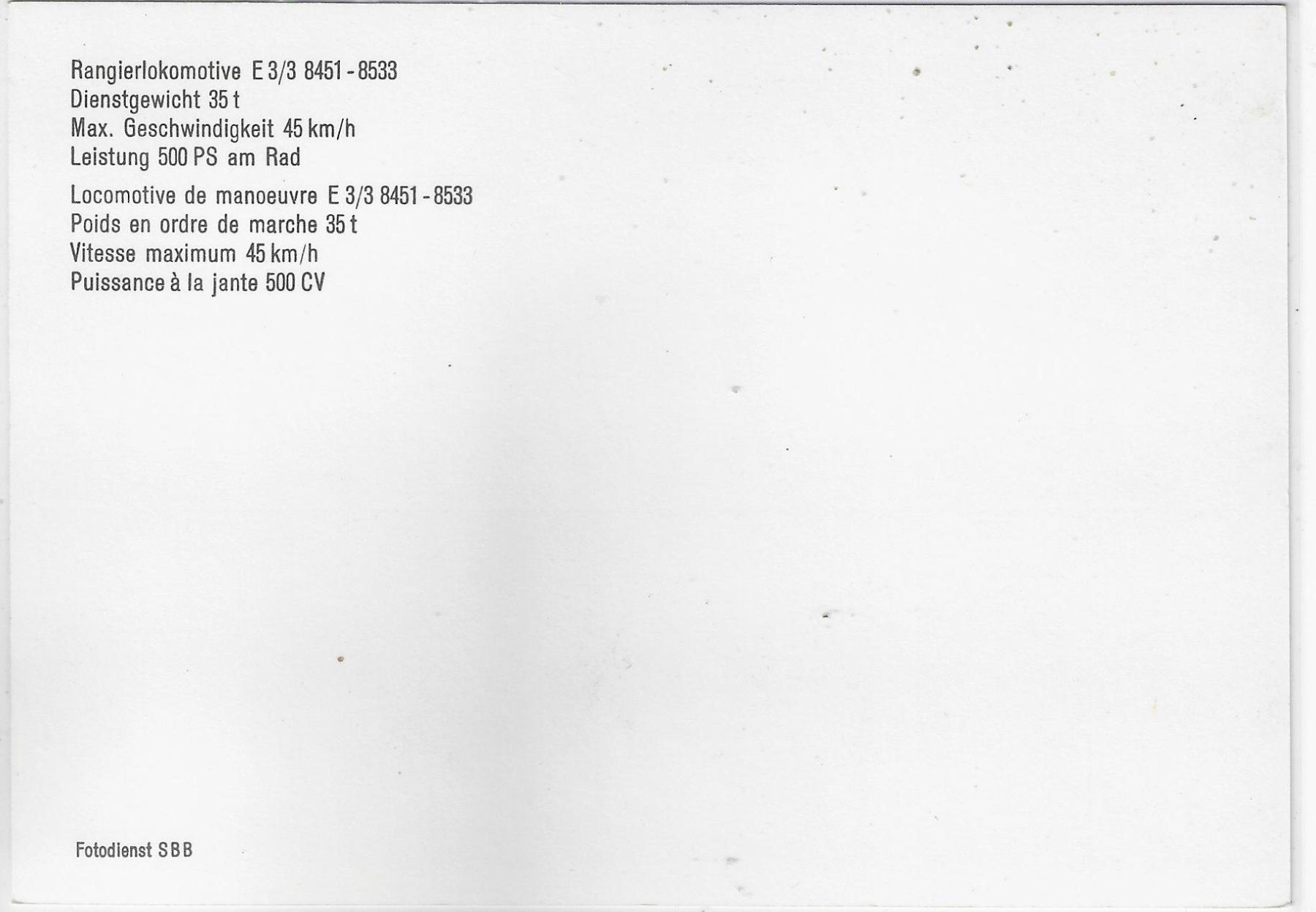 Cartoline postali: Rangierlokomotive E 3/3 8451-8533 – Usato da Ettingen venduto da Kartenplanet 1