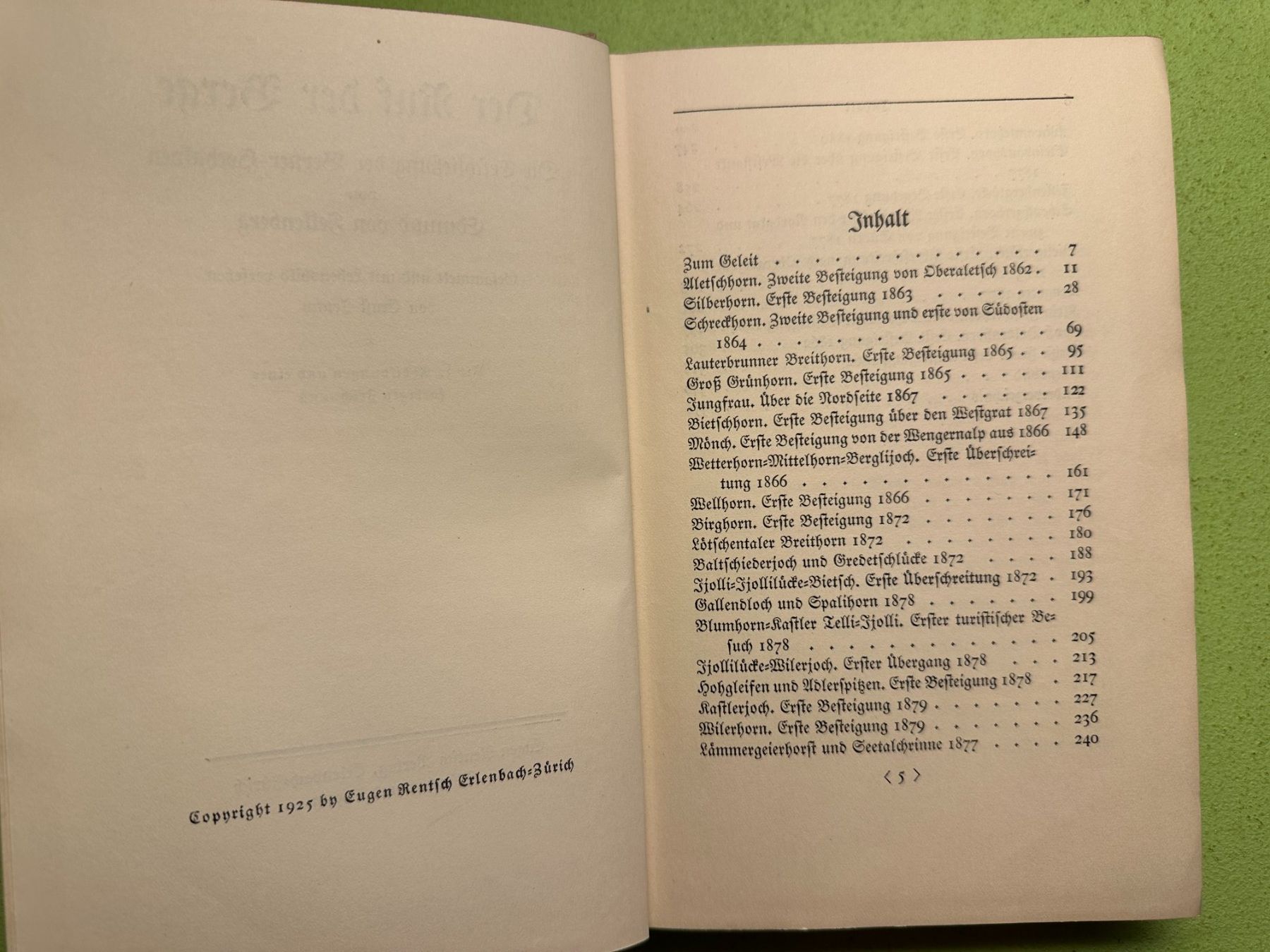 Libri: Edmund von Fellenberg: Der Ruf der Berge. – Usato da Zürich venduto da allp 2
