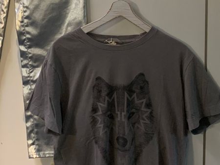 T-Shirt tarzan grau mit Wolf