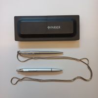 Vintage PARKER Kugelschreiber mit Kette + PARKER Bonus