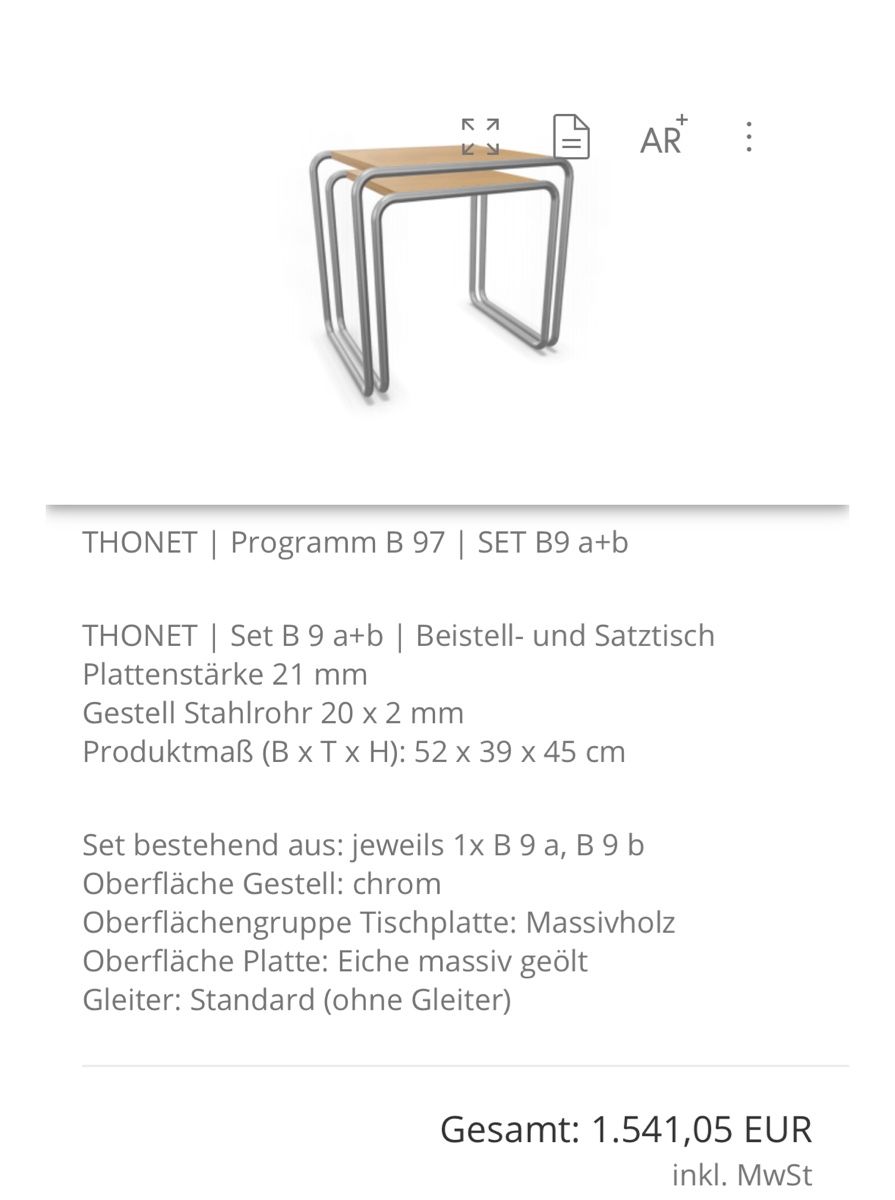 Tische: THONET | Set B 9 a+b Beistell-und Satztisch – Neu (gemäss Beschreibung) aus Stäfa von Brik233 6