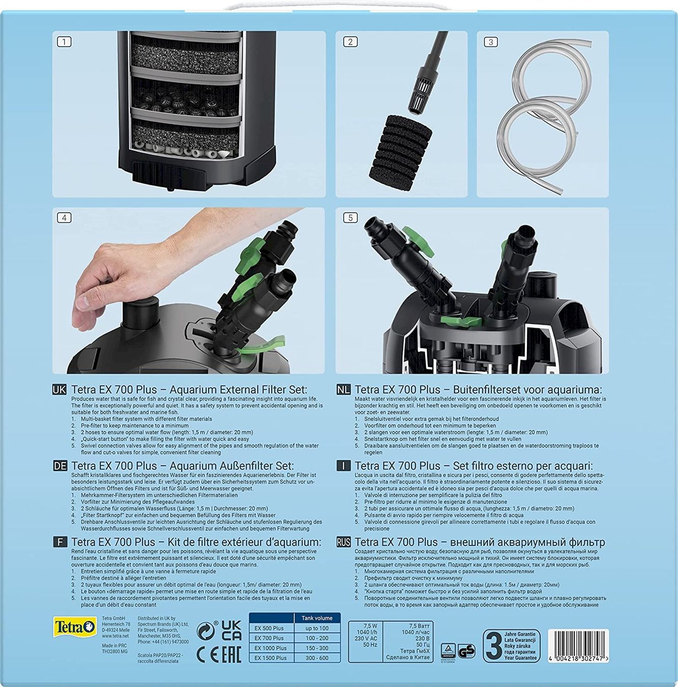 Filtri: Tetra EX 700 Plus Aquarienfilter – Nuovo e nell'imballaggio originale da Bottighofen venduto da zaap 1