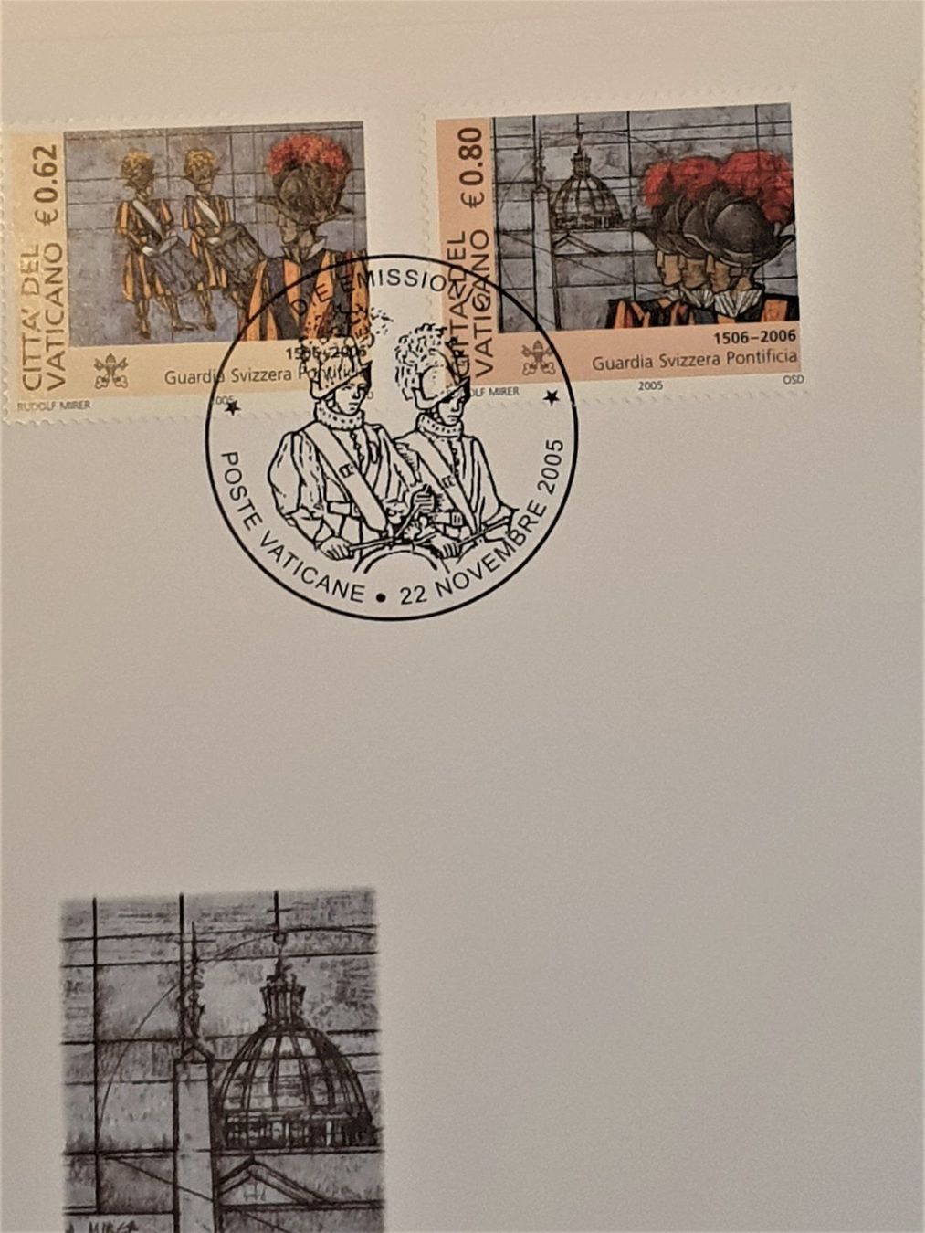 Alle Briefmarken: (19)Gemeinschaftsausgabe Schweiz-Vatikan – Gebraucht aus Schwarzhäusern von Inot3 1