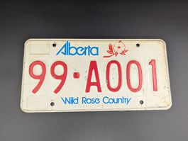 Original Kanada Nummernschild Alberta – Wild Rose Country