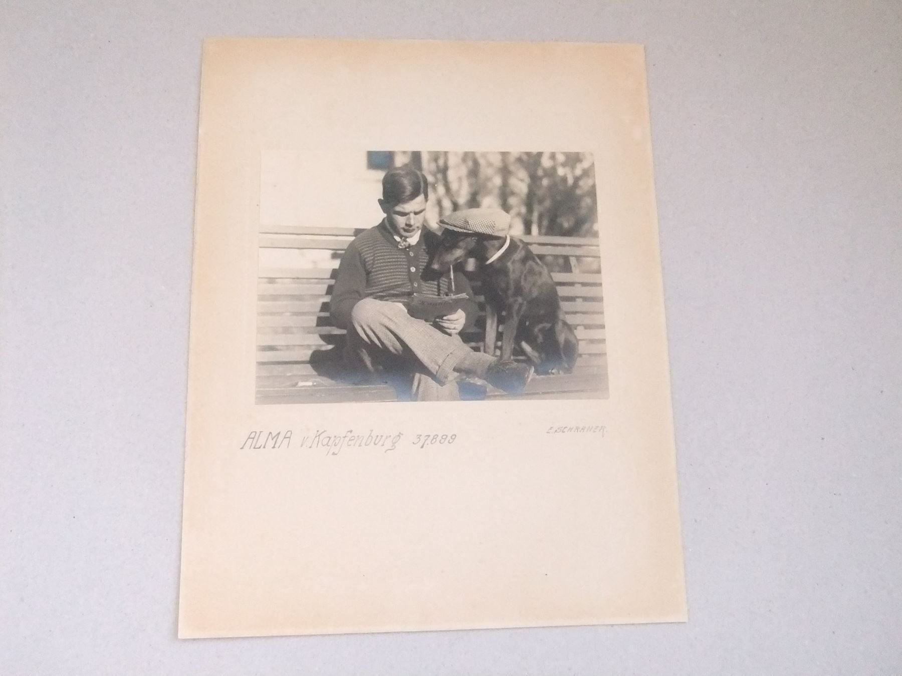 Foto & Immagini: Rauchender Hund /  E. Schraner – Usato da Esslingen venduto da eintagammeer 1