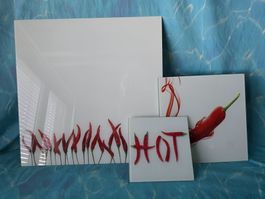 Glasbilder Set Chilischoten 3 Teile Dekoration Wandbild!