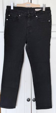 M & S Black Denim Jeans - Great Fall Look, Size 12