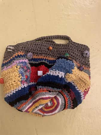 Handgemachte bunte Tragetasche / Einkaufstasche