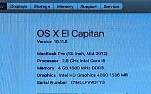 Apple Notebook: MacBook Pro (13", Mitte 2012) inkl. 2x Netzteile – Usato da Stäfa venduto da a9uzel 1