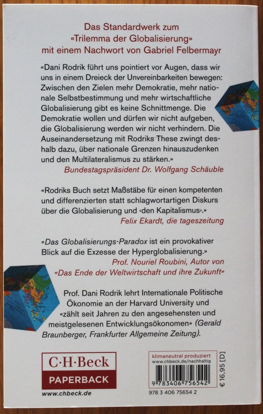 Bücher: Rodrik: Das Globalisierungsparadox – Neu (gemäss Beschreibung) aus Steinhausen von hschaefer 2
