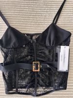 Schwarzes Spitzen Bustier von roccobarocco Neu
