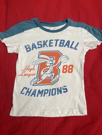 Geejay Basketball T-Shirt Gr. 98/104 weiss/blau