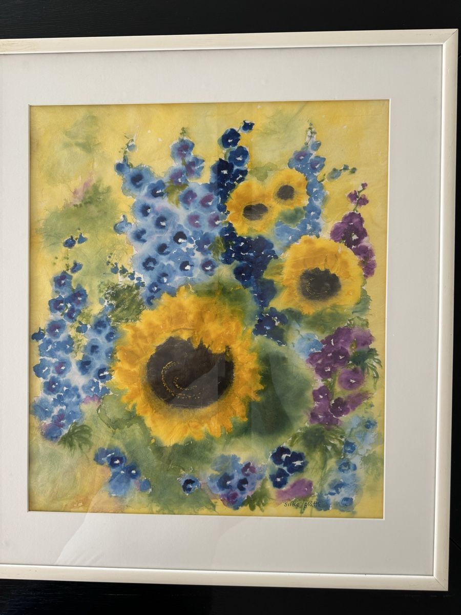 Dipinti: Silke Glättli, Original Aquarell, Sonnenblumen – Usato da Safenwil venduto da Corahund