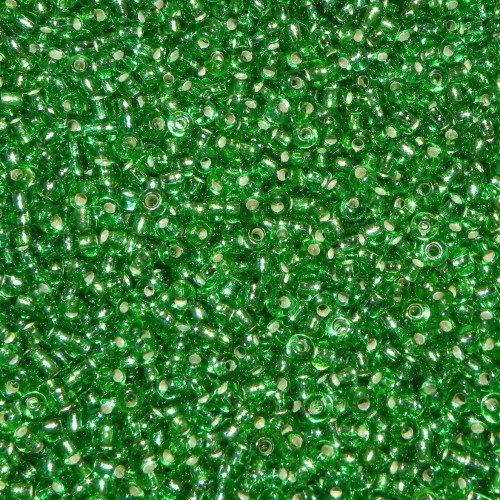 Perle (finte): Saatperlen Emerald Green Silver Lined 3mm – Nuovo e nell'imballaggio originale da Klingnau venduto da SilberwindArt
