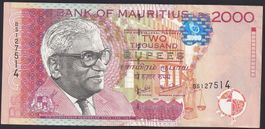 Mauritius 2000 Rupees 1999