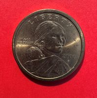 USA Dollarmünze Sacagawea 2000 P gebraucht guter Zustand