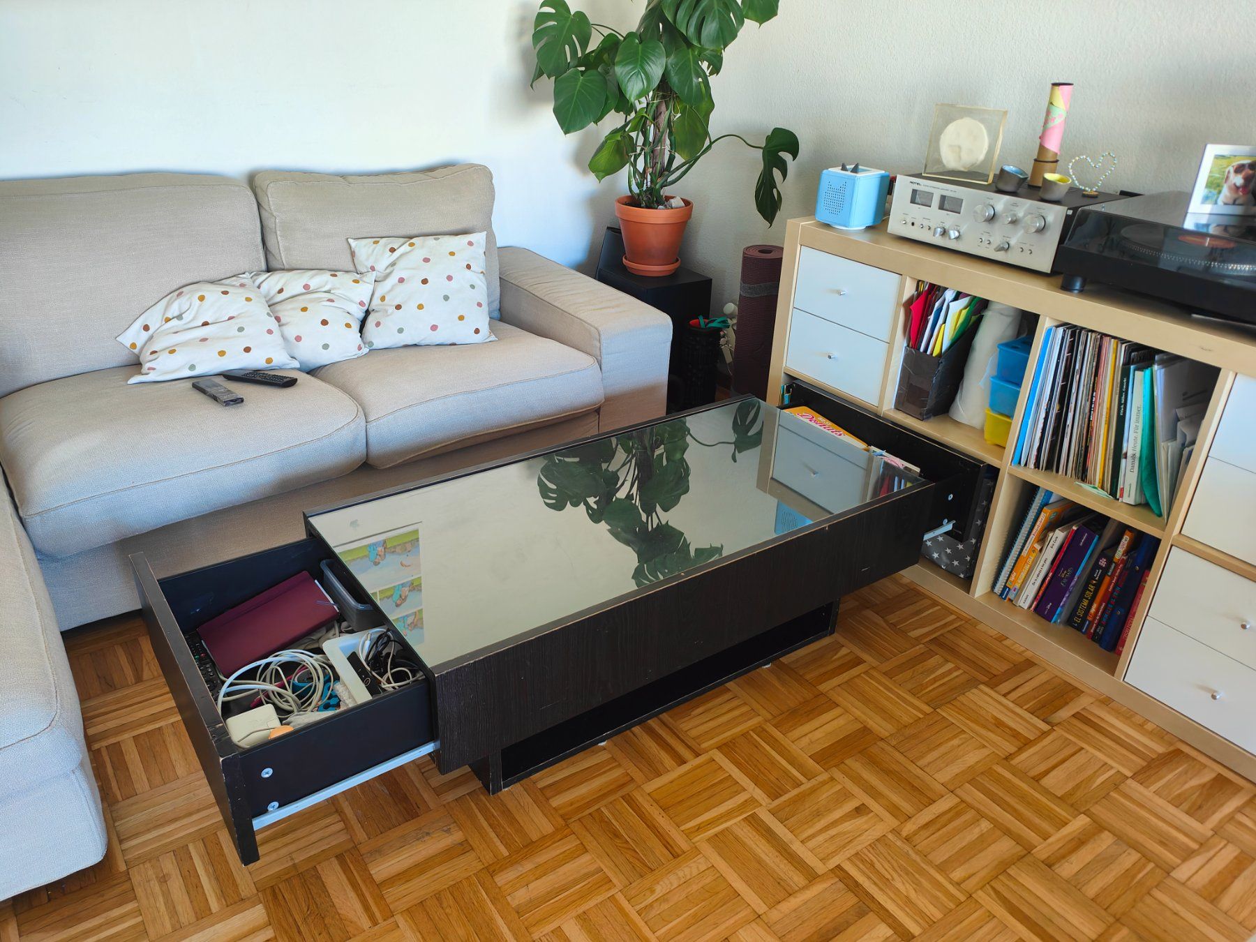 Tavoli: Sofatisch Massivholz und Glas – Usato da Zürich venduto da mso_qv78 3