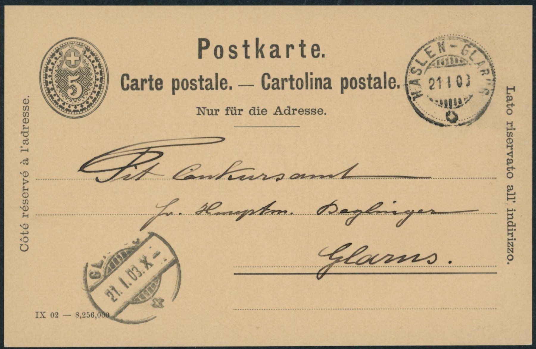 Tutti i francobolli: GL Haslen - Karte – Usato da Schindellegi venduto da leecollect