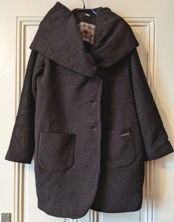 COP.COPINE : Manteau en laine col-capuchon 40-42