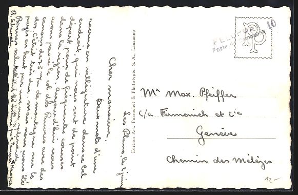 Cartoline postali: Les Plans, Hotel Pension Tanner mit Gart – Usato da Berlin venduto da bartko-reher 1