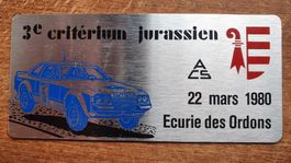 Plaquette CRITERIUM JURASSIEN 1980