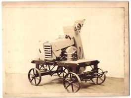 Fotografie alte Dreschmaschine / Threshe