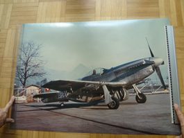 Poster Flugzeug P-51 Mustang