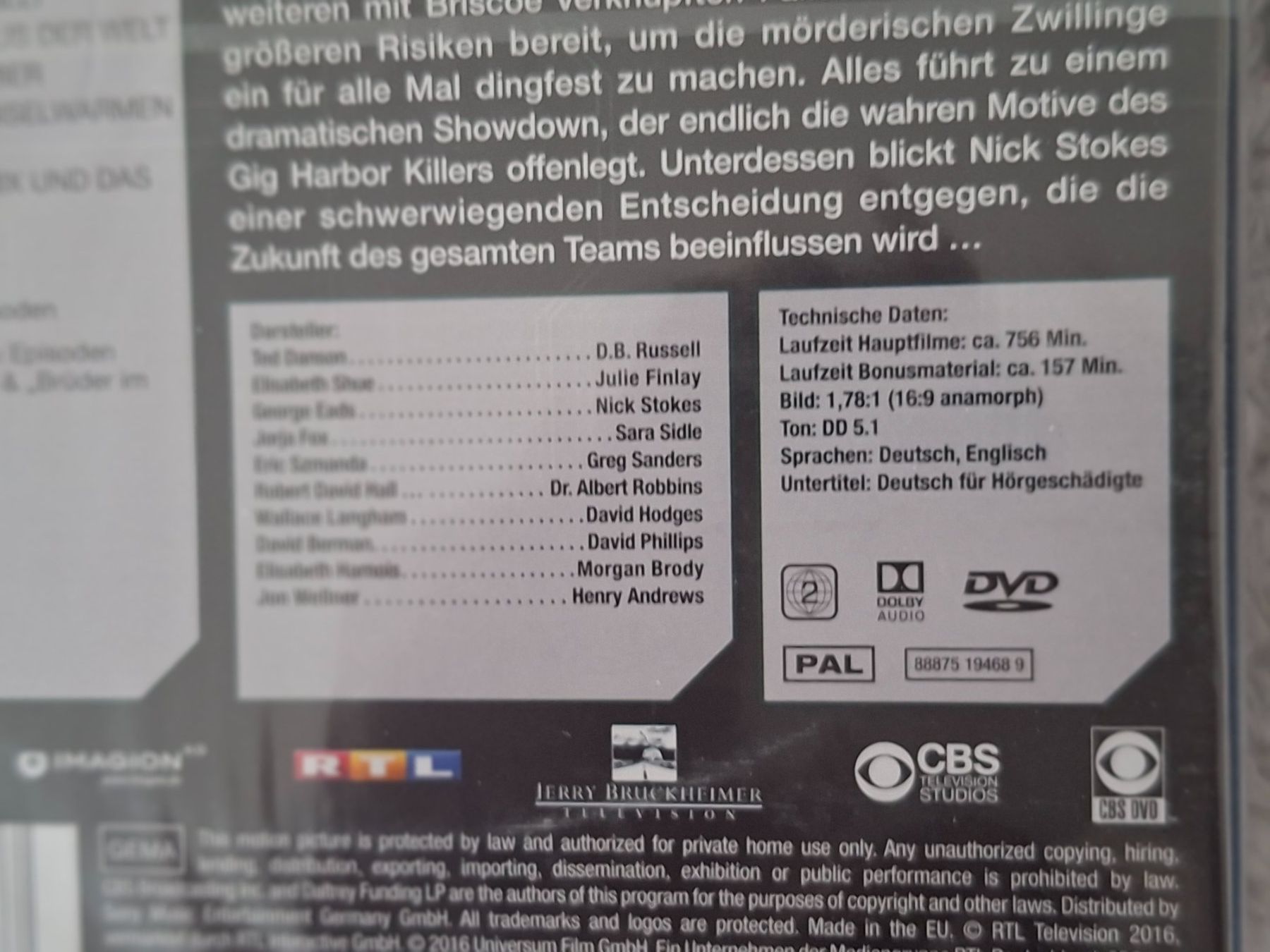 Tutti i DVDs: CSI : LAS VEGAS 1-15  + FINALE   INKLUSIVE !! – Usato da Aesch BL venduto da Burschi59 2