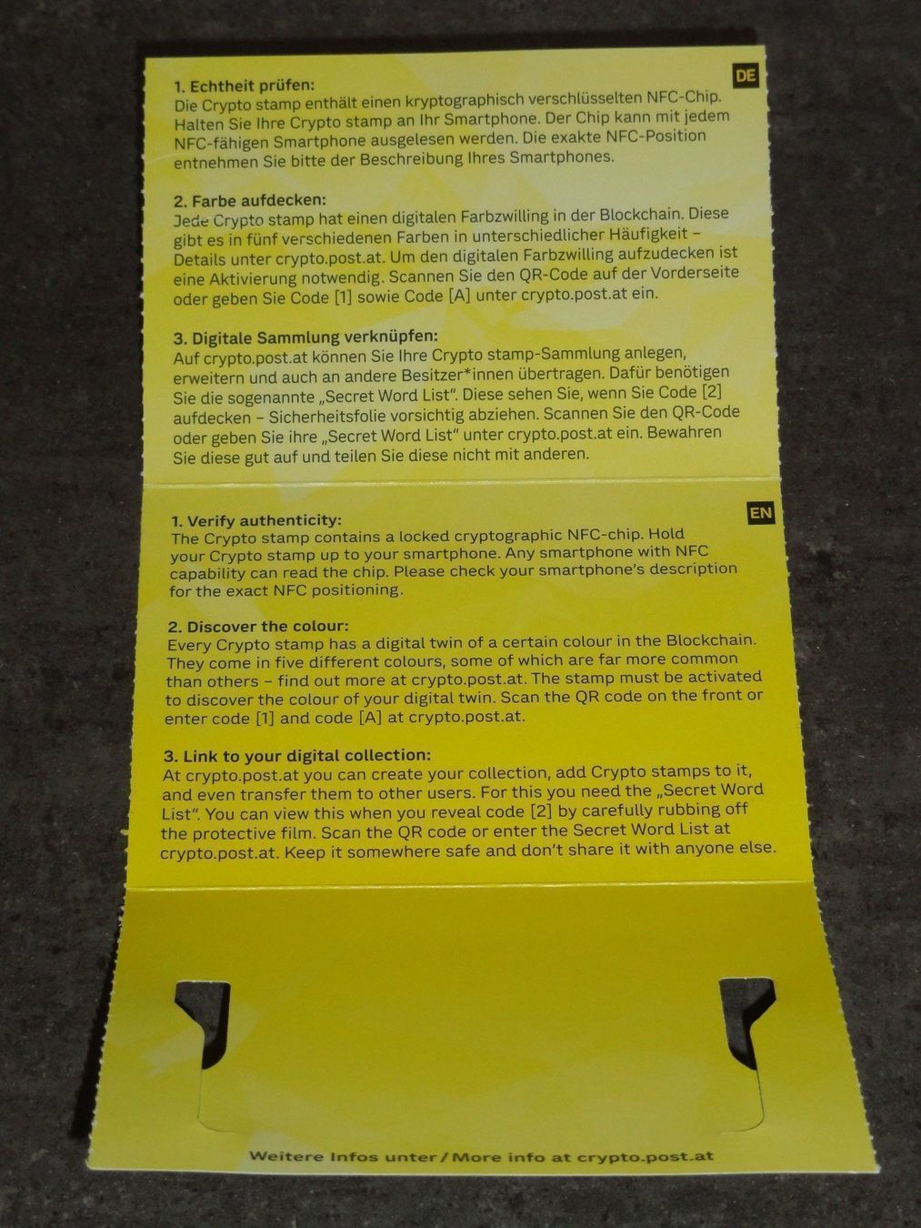 Crypto Stamp 3.1: KATZE IN GRÜN (Neu (gemäss Beschreibung)) in Dagmersellen  für CHF 20 – mit Lieferung auf Ricardo kaufen