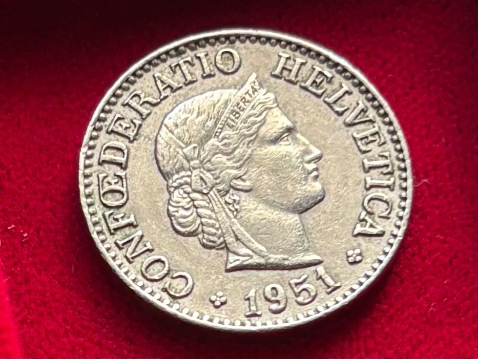 Tutti le monete: Schweiz 10 Rappen 1951  B vzgl Libertaskopf – Usato da Speicher venduto da CH-Schatzkammer
