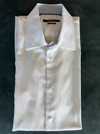 Navyboot Kurzarmhemd neu, weiss mit Deko im Kragen, Gr. 41
