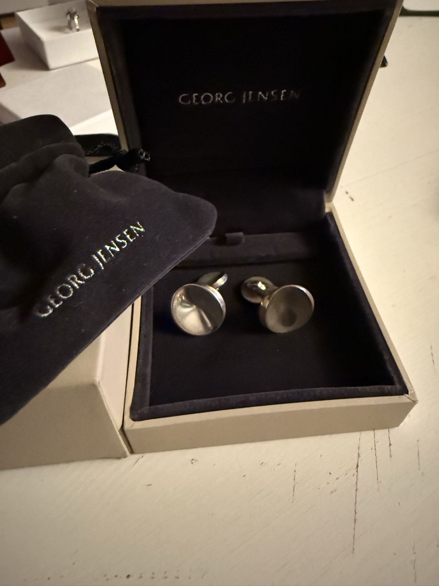 Gemelli: Georg Jensen Silver Cufflinks – Nuovo e nell'imballaggio originale da Troinex venduto da Airain