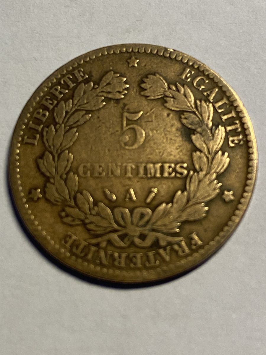Alle Münzen: France, 5 centimes 1887 bronze – Gebraucht aus Corsier-sur-Vevey von Ginoarturo 1