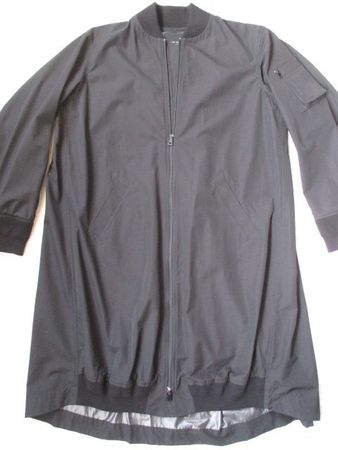 Roberto Collina - Long Bomber Jacket Mantel schwarz Gr. M