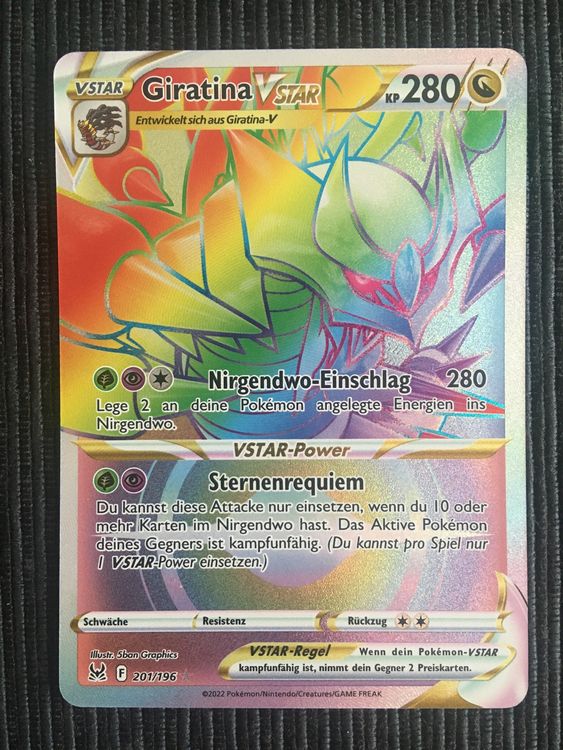 Pokemon Giratina Vstar Rainbow Lost Origin De Mint Acheter Sur Ricardo