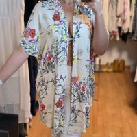 Leichter Kimono Cardigan L floral Viskose