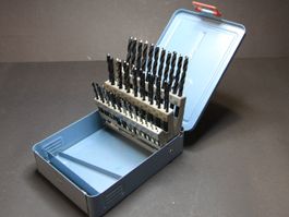 Spiralbohrer Set HSS, 1.0 - 5.9 mm in Metallkassette