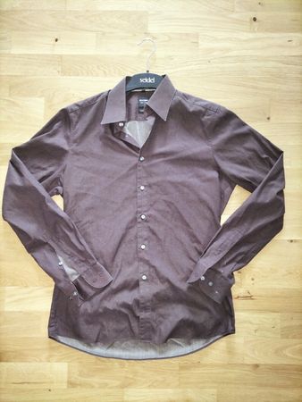 Herren Hemd Olymp L Slim Fit neuwertig braun