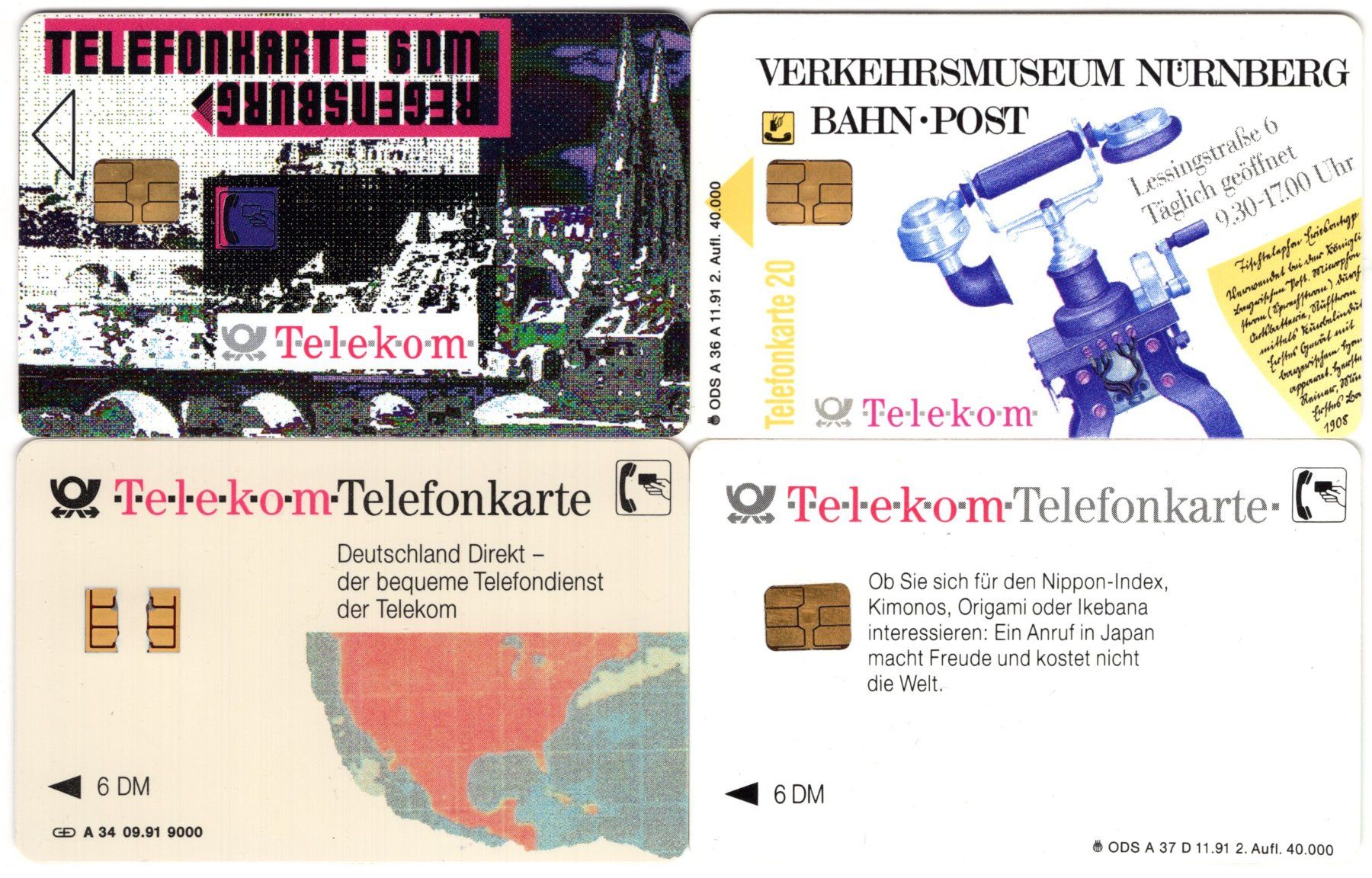 Telefon- & Taxkarten: 4 volle Deutsche Telefonkarten der A-Serie – Gebraucht aus Eglisau von Chperfins 1