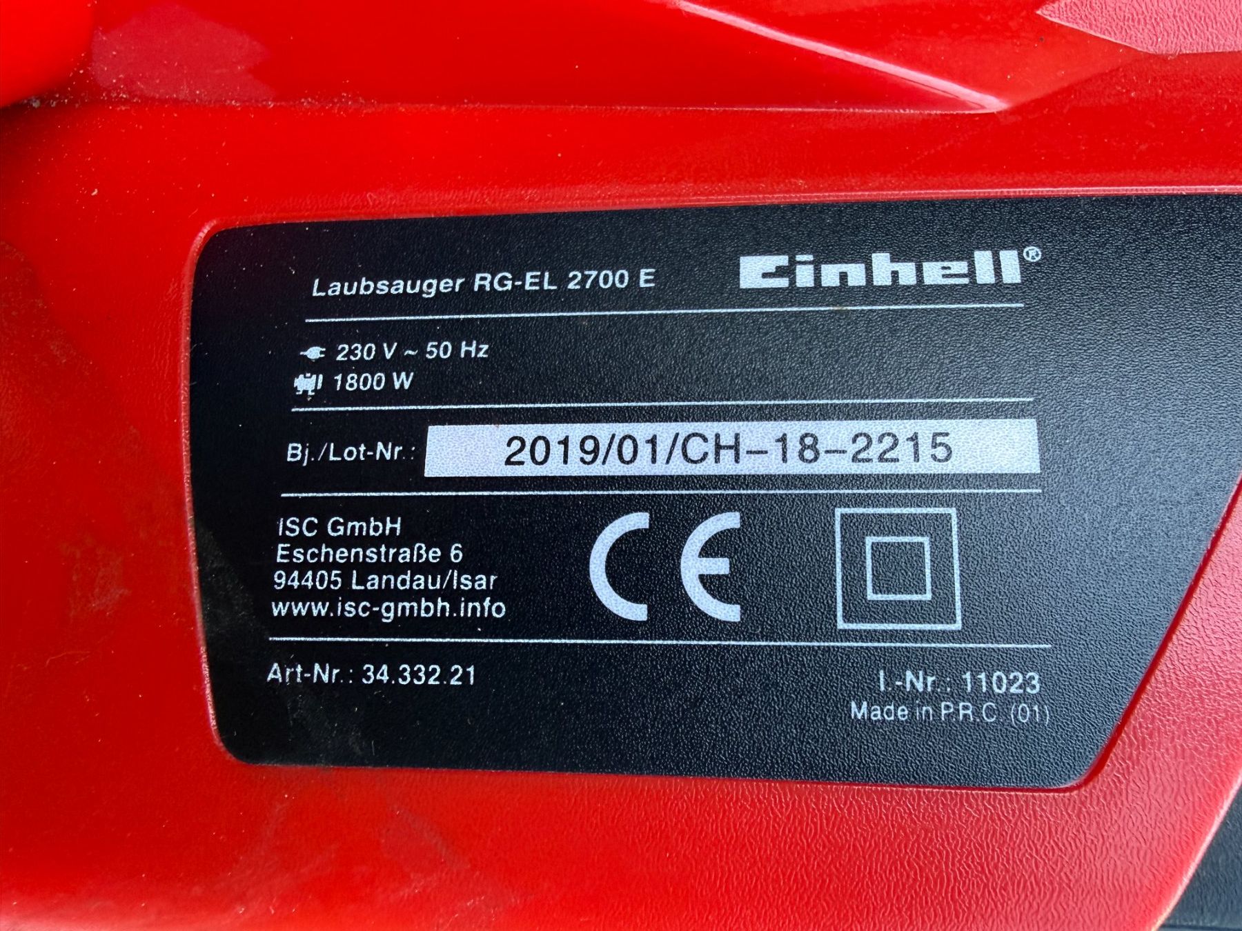 Einhell Soffiatori & Aspiratori per foglie: Laubsauger / Bläser Einhell RG-EL 2700e – Usato da Lachen SZ venduto da Blyss 3