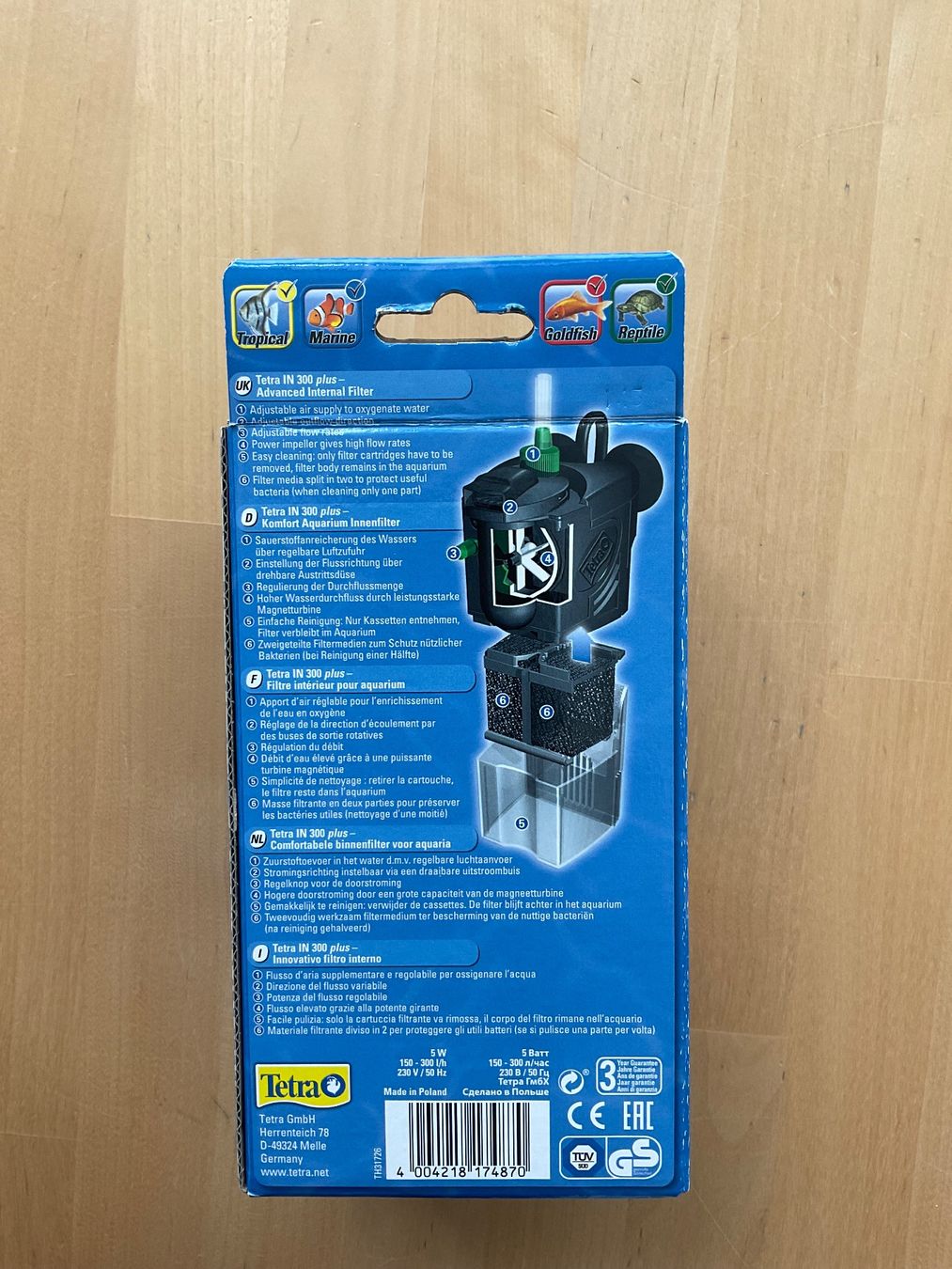 Filtri: Tera Aquarium-Innenfilter IN 300 plus – Nuovo e nell'imballaggio originale da Alpnach Dorf venduto da Oli016 2
