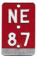 Velonummer Neuenburg Neuchâtel NE 87