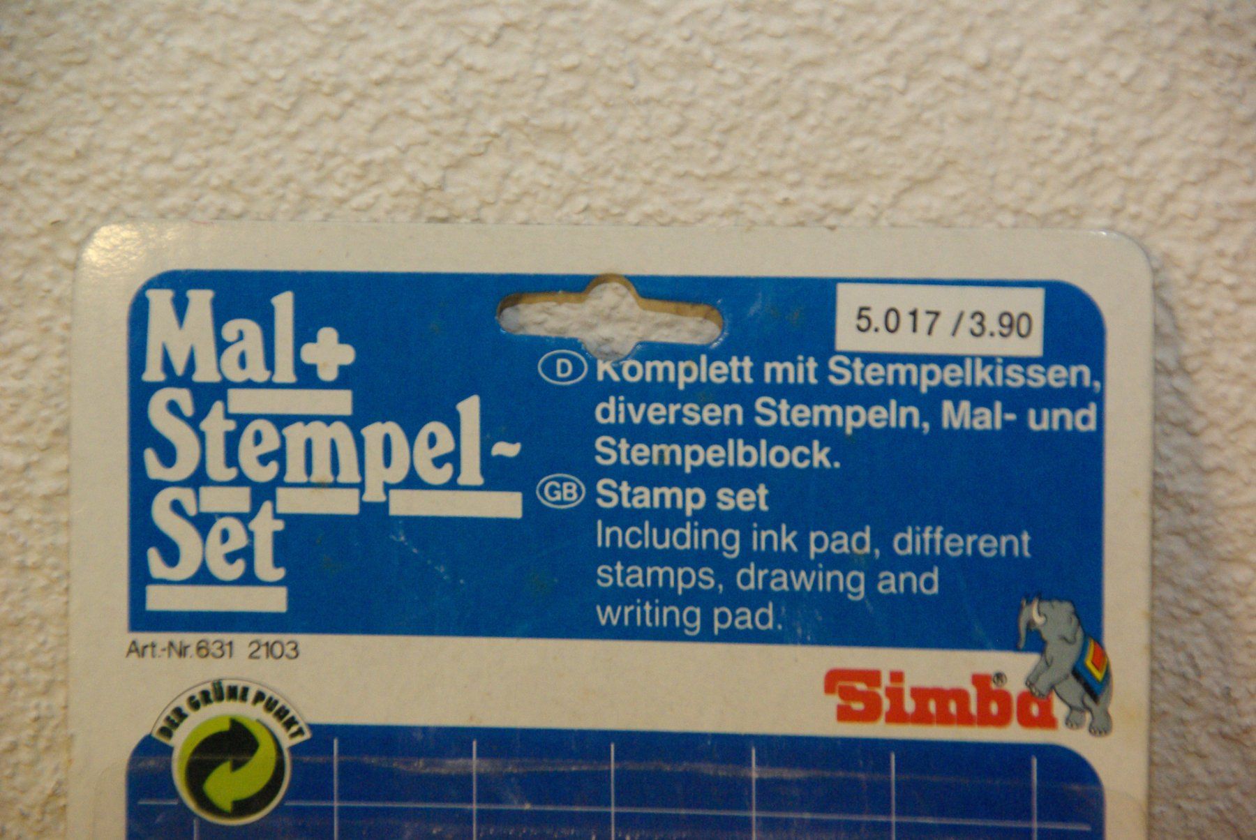Spielzeuge: Mal + Stempel Set von SIMBA, in OVP - alt – Neu (gemäss Beschreibung) aus Herisau von Cevianer1844 1