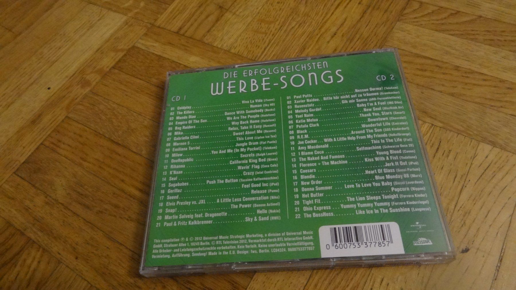CD: Die Erfolgreichsten Werbe-Songs Chart Show CD – Usato da Olten venduto da Disc-Ausverkauf 1