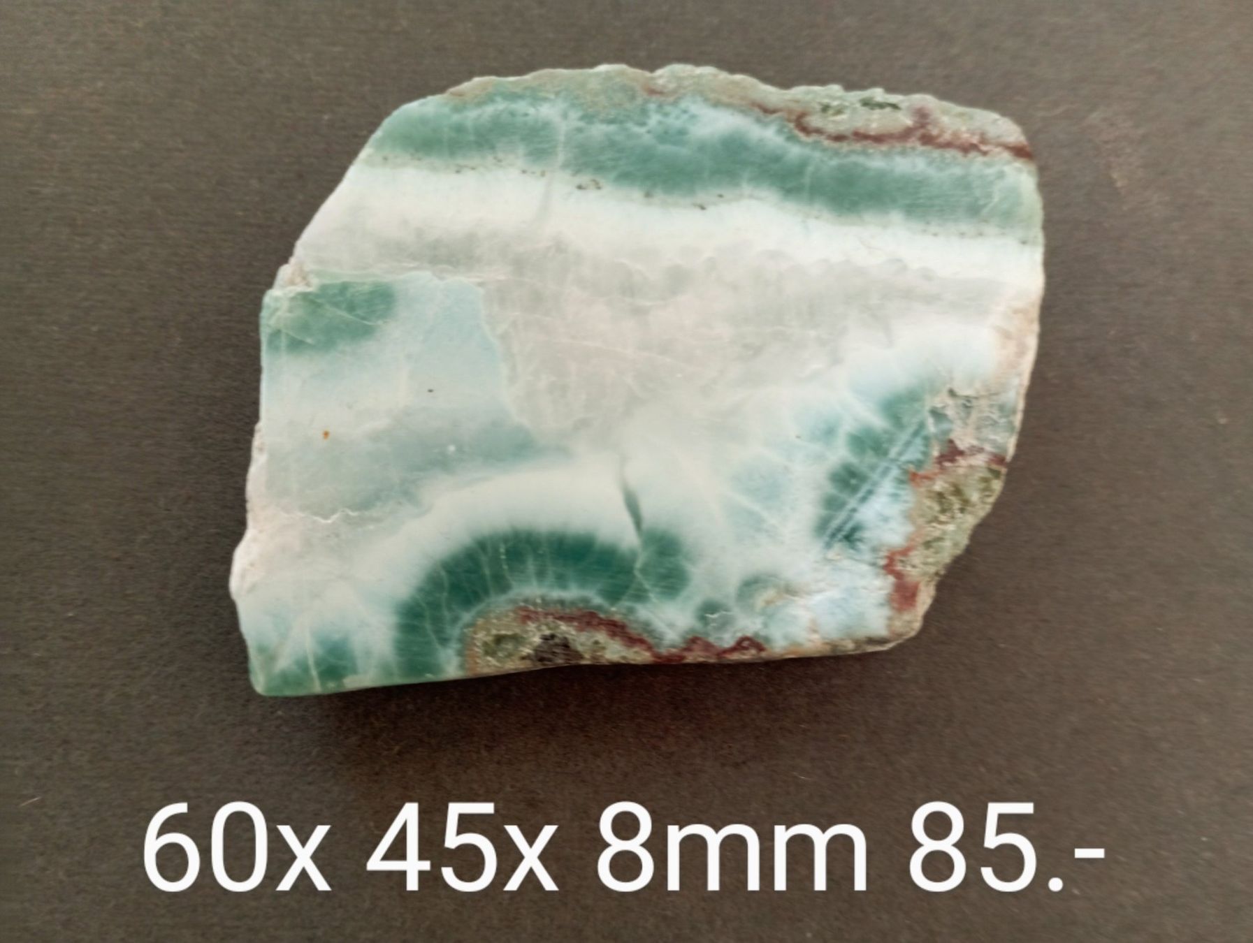 Pietre preziose: Schöne LARIMAR -Platte 60x45x8 mm – Nuovo (secondo la descrizione) da St. Gallen venduto da nataraj