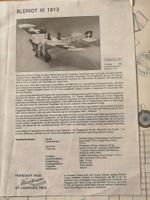 Bleriot XI 1913, Historischer Modellbogen Flugzeug Bastel...